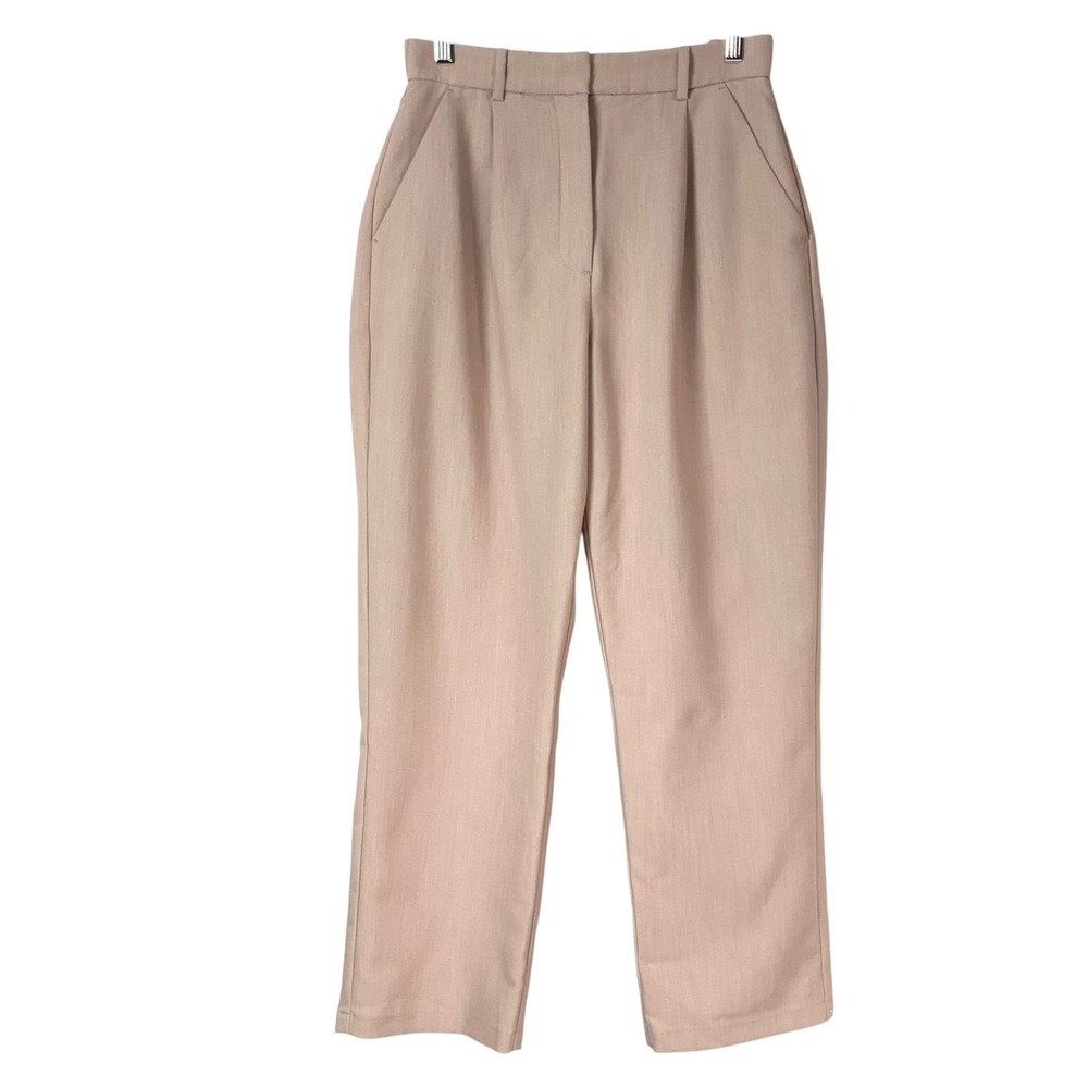 Abercrombie & Fitch Curve Love Pink Trousers 26/2S Zip High Rise Pleated Front
